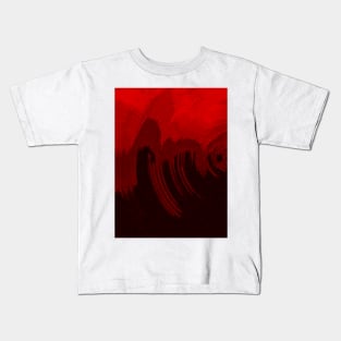 Red and Black Abstract Painting Kids T-Shirt